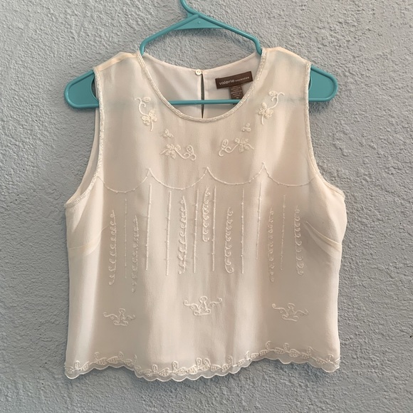 White Beaded Blouse - Picture 1 of 7